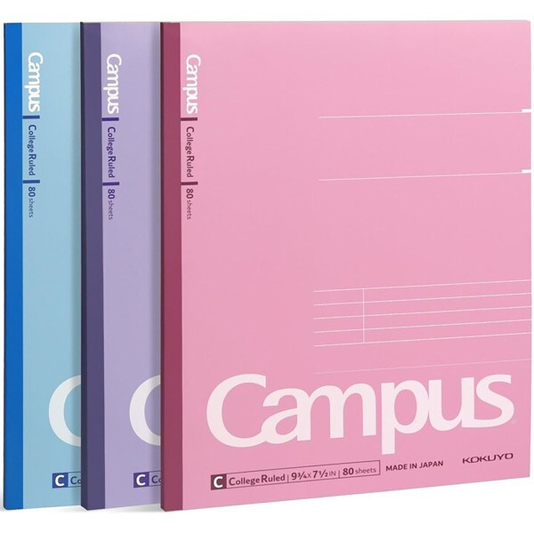Campus College Ruled Notebook 3 Pack 9.75" x 7.5"